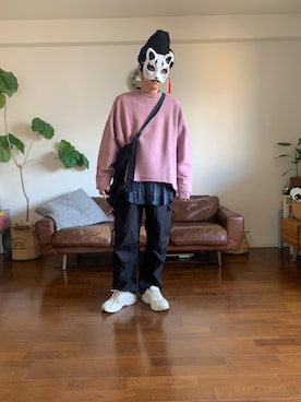 「BEAMS（ビームス）のアイテム（ショルダーバッグ）」を使った、zubolazさん（メンズ・168cm）の冬コーディネート