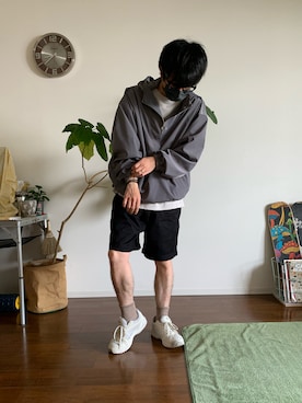 「プルオーバーパーカー」｜「アイテム（ジャケット/アウター）」を使った、zubolazさん（メンズ・168cm）の春コーディネート
