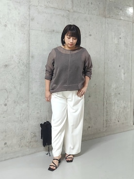 「シア―ブラウス」｜nar18さん（レディース・156cm）の夏コーディネート