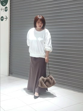 「骨スト×低身長」｜「アイテム（パンプス）」を使った、nar18さん（レディース・156cm）の秋コーディネート