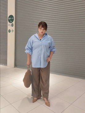 「骨スト×低身長」｜「アイテム（パンプス）」を使った、nar18さん（レディース・156cm）の秋コーディネート