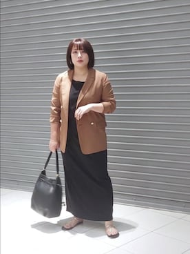 「アイテム（テーラードジャケット）」を使った、nar18さん（レディース・156cm）の夏コーディネート