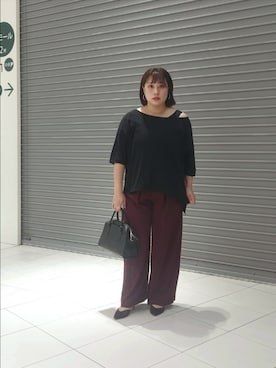 「ワイドパンツ 」｜nar18さん（レディース・156cm）の夏コーディネート