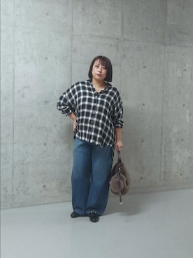 「RIVE DROITE（リヴドロワ）のレザービットローファー（ローファー）」を使った、nar18さん（レディース・156cm）の秋コーディネート