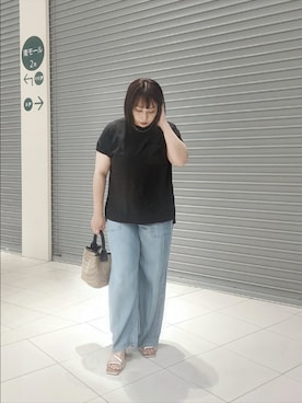 「骨ストレート」｜nar18さん（レディース・156cm）の夏コーディネート