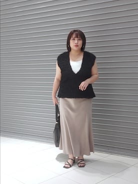 「骨スト×低身長」｜「アイテム（サンダル）」を使った、nar18さん（レディース・156cm）の夏コーディネート