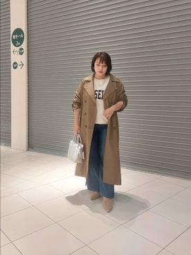 「アイテム（その他アウター、ブラウン系）」を使った、nar18さん（レディース・156cm）の秋コーディネート