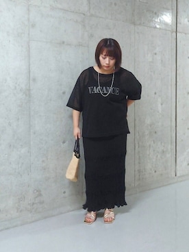 「ロゴニット」｜nar18さん（レディース・156cm）の夏コーディネート