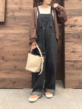 「URBAN RESEARCH Sonny Label（アーバンリサーチサニーレーベル）のアイテム（オールインワン・サロペット）」を使った、アコさん（レディース・148cm）の秋コーディネート