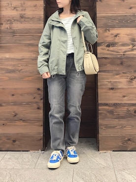 「URBAN RESEARCH Sonny Label（アーバンリサーチサニーレーベル）のアイテム（マウンテンパーカー）」を使った、アコさん（レディース・148cm）の春コーディネート