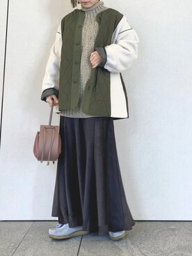 「URBAN RESEARCH Sonny Label（アーバンリサーチサニーレーベル）のアイテム（ブルゾン）」を使った、アコさん（レディース・148cm）の冬コーディネート