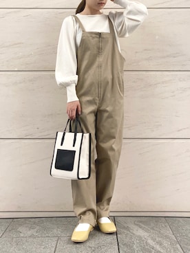 「URBAN RESEARCH Sonny Label（アーバンリサーチサニーレーベル）のアイテム（オールインワン・サロペット）」を使った、アコさん（レディース・148cm）の秋コーディネート