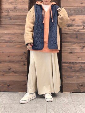 「URBAN RESEARCH Sonny Label（アーバンリサーチサニーレーベル）のアイテム（ブルゾン）」を使った、アコさん（レディース・148cm）の冬コーディネート