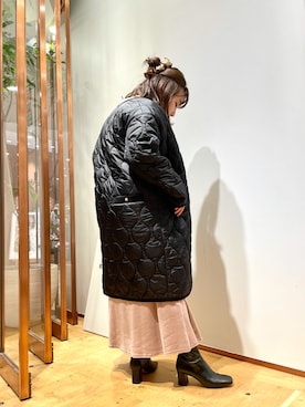 「シュシュ」｜「アイテム（ジャケット/アウター）」を使った、IKUMIさん（レディース・153cm）の秋コーディネート