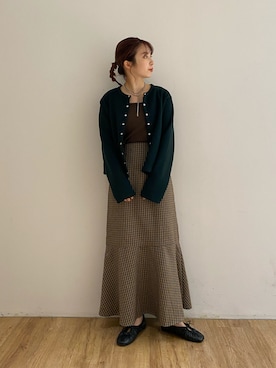 「w closet（ダブルクローゼット）のギャザーパンプス（パンプス、ブラック系）」を使った、washikitaさん（レディース・153cm）の秋コーディネート