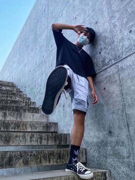 「NET（ネット）のアイテム（シューズ）」を使った、Chi.🇹🇼さん（メンズ・172cm）の秋コーディネート