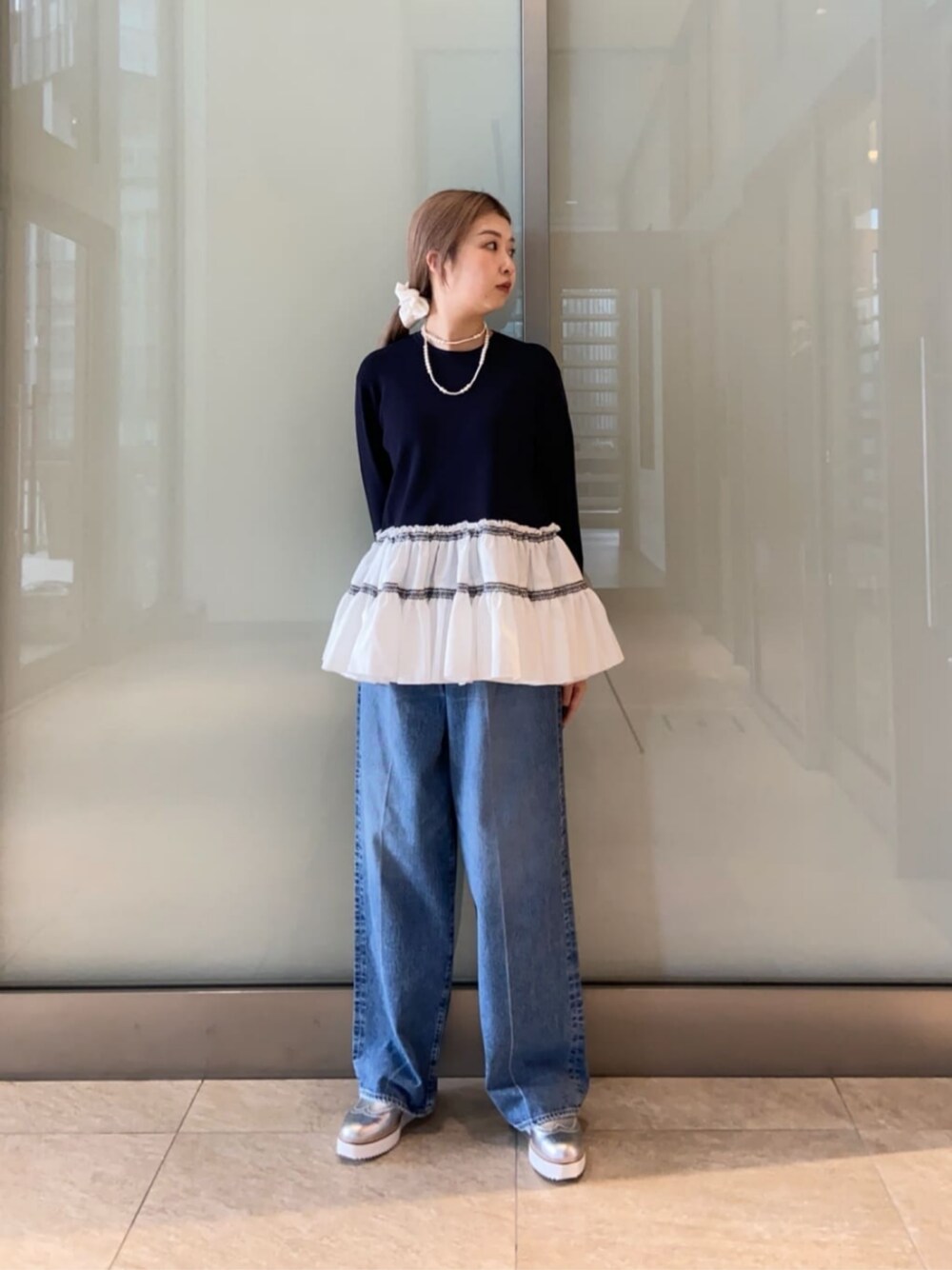 エンブロ ティアード コンビニットを使った人気ファッション