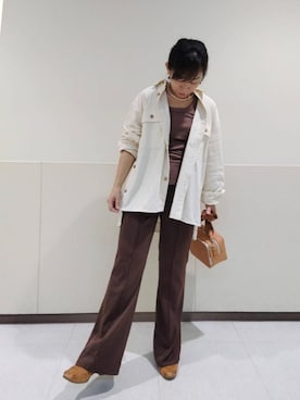 「いつもありがとうございます」｜「アイテム（カバーオール）」を使った、coenなるせさん（レディース・157cm）の秋コーディネート
