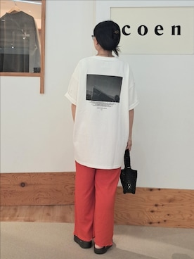 「coenスタッフスタイリング」｜「アイテム（サンダル）」を使った、coenなるせさん（レディース・157cm）の夏コーディネート