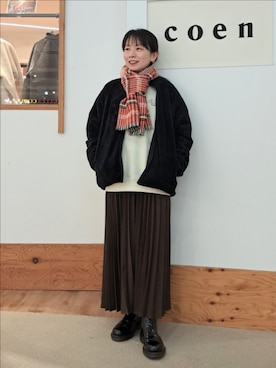 「いつもありがとうございます」｜「アイテム（ブルゾン）」を使った、coenなるせさん（レディース・157cm）の秋コーディネート