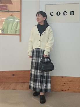 「coenスタッフスタイリング」｜「アイテム（サンダル）」を使った、coenなるせさん（レディース・157cm）の秋コーディネート