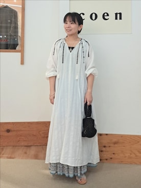 「いつもありがとうございます」｜「アイテム（ワンピース/ドレス）」を使った、coenなるせさん（レディース・157cm）の夏コーディネート