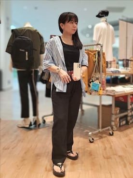 「coenスタッフスタイリング」｜「アイテム（サンダル）」を使った、coenなるせさん（レディース・157cm）の春コーディネート