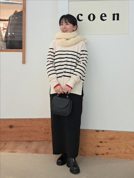 「coenスタッフスタイリング」｜「アイテム（ブーツ）」を使った、coenなるせさん（レディース・157cm）の秋コーディネート