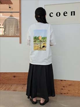 「coenスタッフスタイリング」｜「アイテム（サンダル）」を使った、coenなるせさん（レディース・157cm）の夏コーディネート