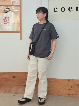 「coenスタッフスタイリング」｜「アイテム（サンダル）」を使った、coenなるせさん（レディース・157cm）の春コーディネート