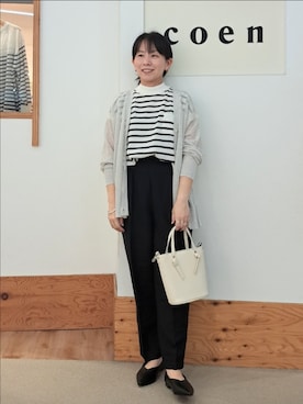 「coenスタッフスタイリング」｜「アイテム（パンプス）」を使った、coenなるせさん（レディース・157cm）の春コーディネート