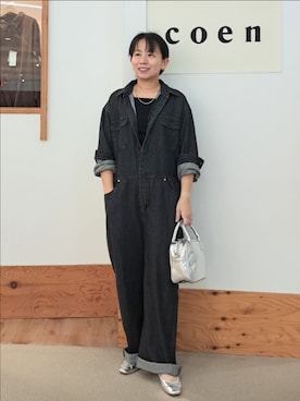 「いつもありがとうございます」｜「アイテム（オールインワン・サロペット）」を使った、coenなるせさん（レディース・157cm）の秋コーディネート