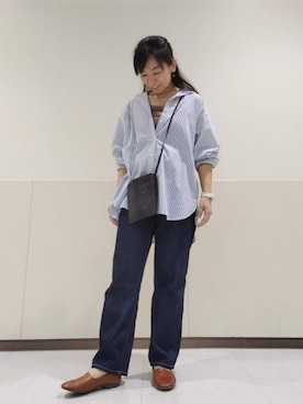 「USAコットン」｜「アイテム（その他）」を使った、coenなるせさん（レディース・157cm）の秋コーディネート