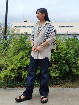 「USAコットン」｜「アイテム（その他）」を使った、coenなるせさん（レディース・157cm）の秋コーディネート