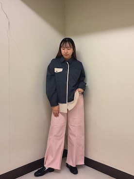 「オーバーシャツ」｜hinaさん（レディース・163cm）の春コーディネート