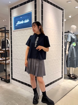 「刺繍ブラウス」｜hinaさん（レディース・163cm）の夏コーディネート