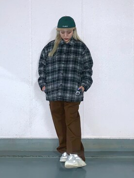 「XLARGE（エクストララージ）のアイテム（その他アウター）」を使った、misaさん（レディース・153cm）の秋コーディネート
