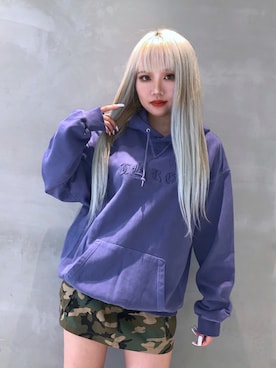 「アイテム（パーカー）」を使った、misaさん（レディース・153cm）の秋コーディネート