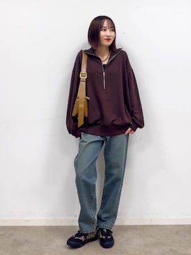 「SHOO・LA・RUE（シューラルー）のアイテム（スニーカー）」を使った、chikaさん（レディース・160cm）の秋コーディネート