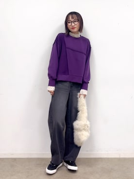 「SHOO・LA・RUE（シューラルー）のアイテム（スニーカー）」を使った、chikaさん（レディース・160cm）の秋コーディネート
