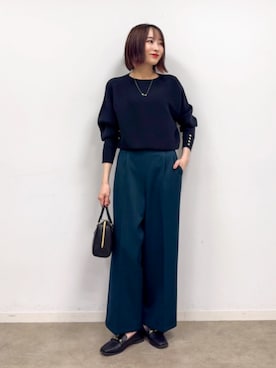 「骨格ウェーブ」｜chikaさん（レディース・160cm）の秋コーディネート