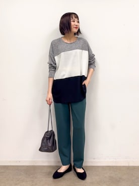 「SHOO・LA・RUE（シューラルー）のアイテム（Tシャツ/カットソー）」を使った、chikaさん（レディース・160cm）の秋コーディネート