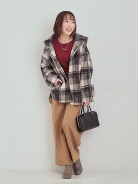 「寒い」｜「アイテム（ジャケット/アウター）」を使った、chikaさん（レディース・160cm）の冬コーディネート