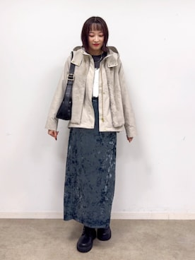 「SHOO・LA・RUE（シューラルー）のアイテム（ブーツ）」を使った、chikaさん（レディース・160cm）の秋コーディネート