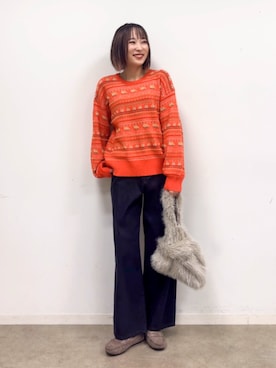 「着回しコーデ」｜chikaさん（レディース・160cm）の冬コーディネート