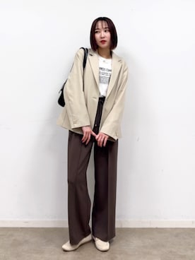 「ゆるシルエット」｜chikaさん（レディース・160cm）の春コーディネート