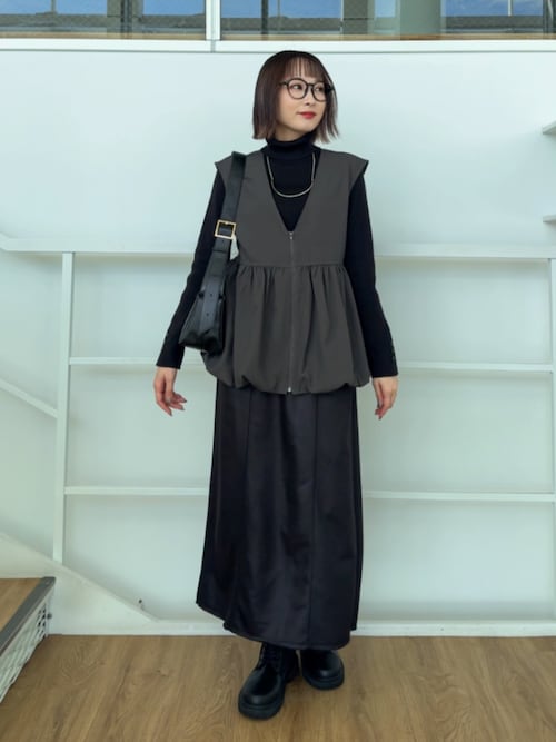 セール】美シルエットが大人かわいい 裾バルーンシルエットジレ