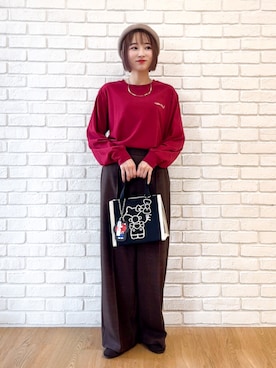 「sanrio（サンリオ）のアイテム」を使った、chikaさん（レディース・160cm）の秋コーディネート