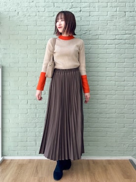 「SHOO・LA・RUE（シューラルー）のアイテム（ブーツ）」を使った、chikaさん（レディース・160cm）の秋コーディネート