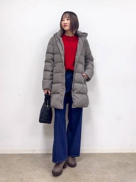 「着回しコーデ」｜chikaさん（レディース・160cm）の冬コーディネート